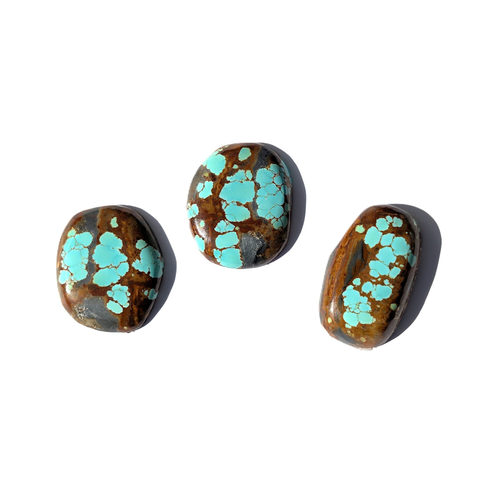 Authentic 8 Turquoise Rare 66 Carats Set Brown Matrix Nevada Usa Gem 340$